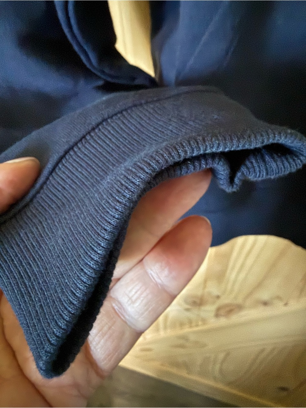 Elle Dark Navy Blue Zip Hoodie with Star Appliqués - Picture 8 of 9